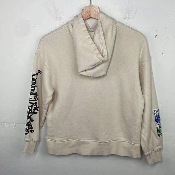 Zara Kids Sweatshirt with Hood graffiti print size 9-10 - Picture 6 of 10